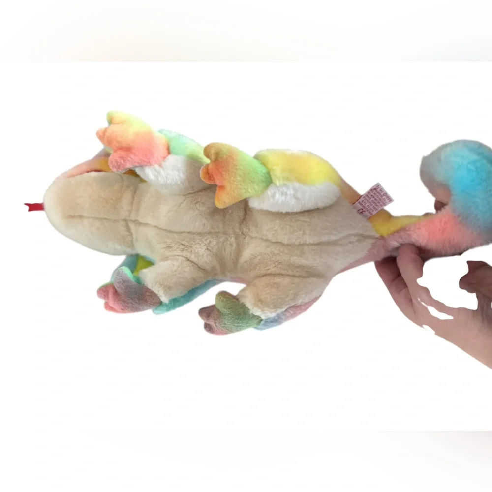 Ty 1999 Beanie Baby Rainbow Multicolor Stuffed Chameleon